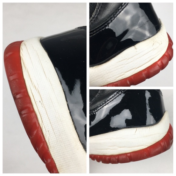Vintage 2001 Air Jordan 11 Retro XI Playoff Bred 6.5 Basketball Sneakers Jordans - Picture 9 of 12